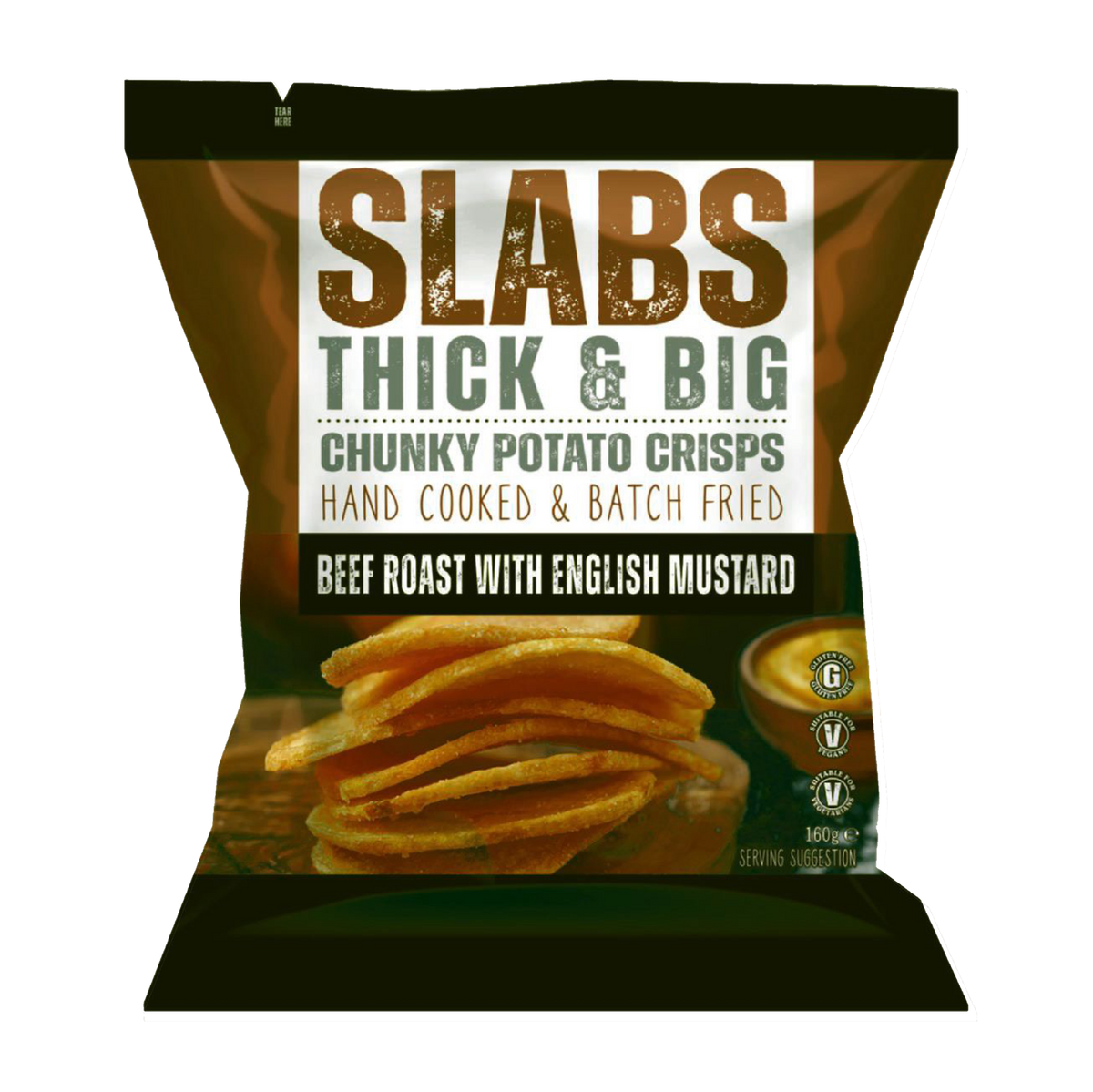 SLABS BEEF ROAST & ENGLISH MUSTARD 160g (5.6oz) huge sharing bag
