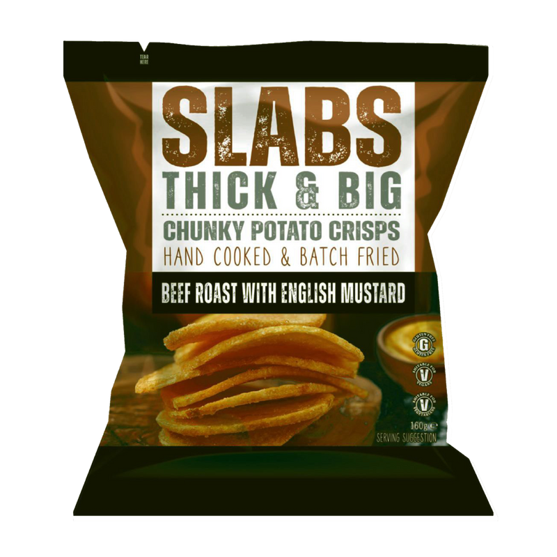 SLABS BEEF ROAST & ENGLISH MUSTARD 160g (5.6oz) huge sharing bag