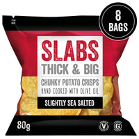 SLABS SLIGHTLY SEA SALTED 80g (2.8oz) box of 14 bags