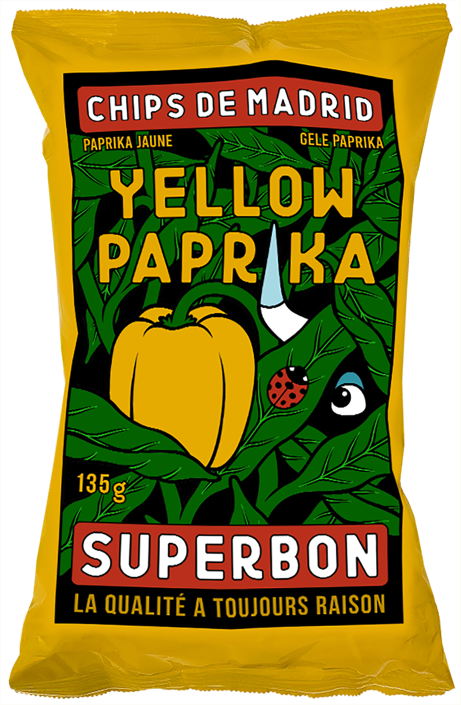 Superbon Chips Yellow Paprika 135g (4.8oz) sharing bags