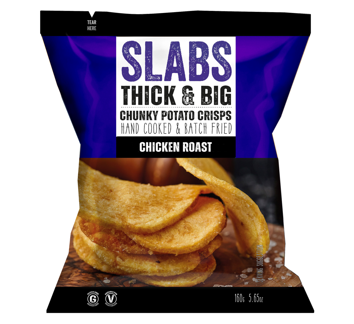 SLABS CHICKEN ROAST 160g (5.6oz) huge sharing bag