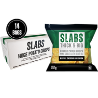 SLABS CHEESE & ONION 80g (2.8oz) box of 14 bags