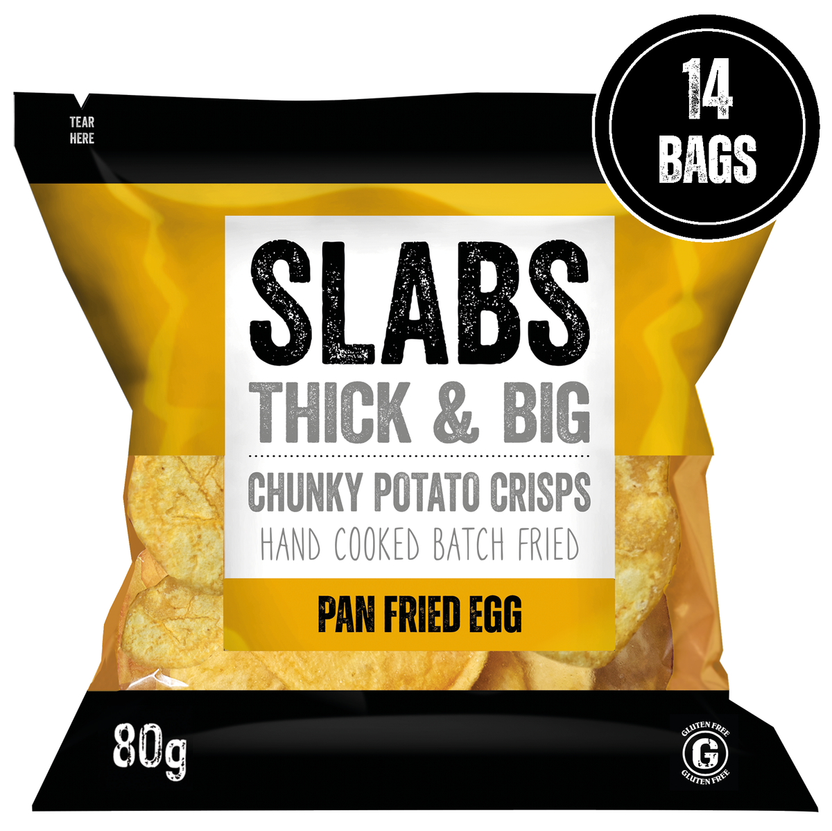 SLABS Pan Fried Egg 80g (2.8oz) box of 14 bags