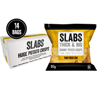 SLABS Pan Fried Egg 80g (2.8oz) box of 14 bags