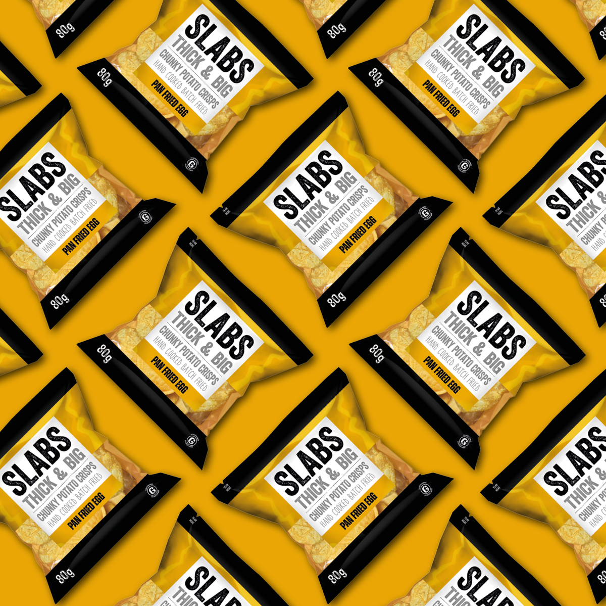 SLABS Pan Fried Egg 80g (2.8oz) box of 14 bags