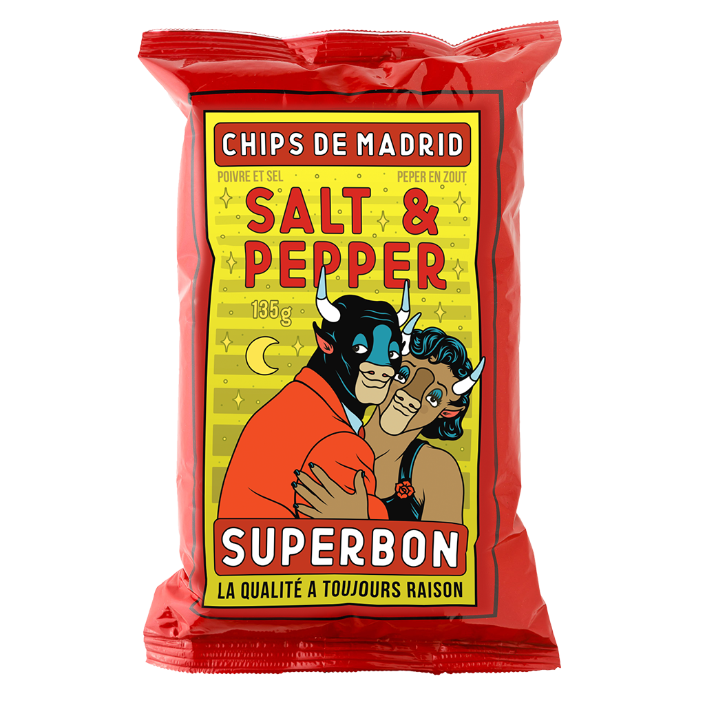 Superbon Chips Salt & Pepper 45g (1.6oz) single serve bag