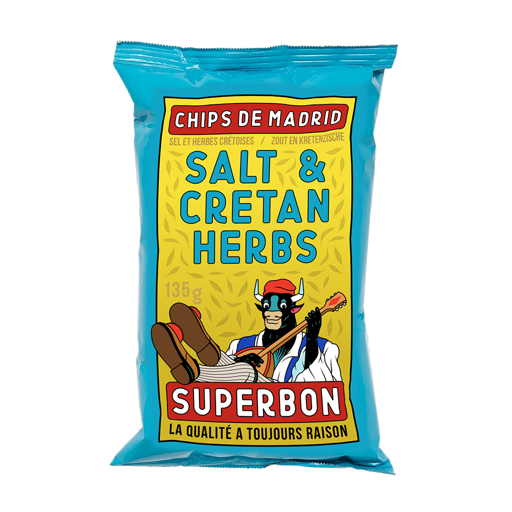 Superbon Salt & Cretan Herbs 135g (4.8oz) sharing bags