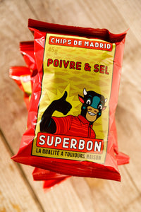 Superbon Chips Salt & Pepper 45g (1.6oz) single serve bag