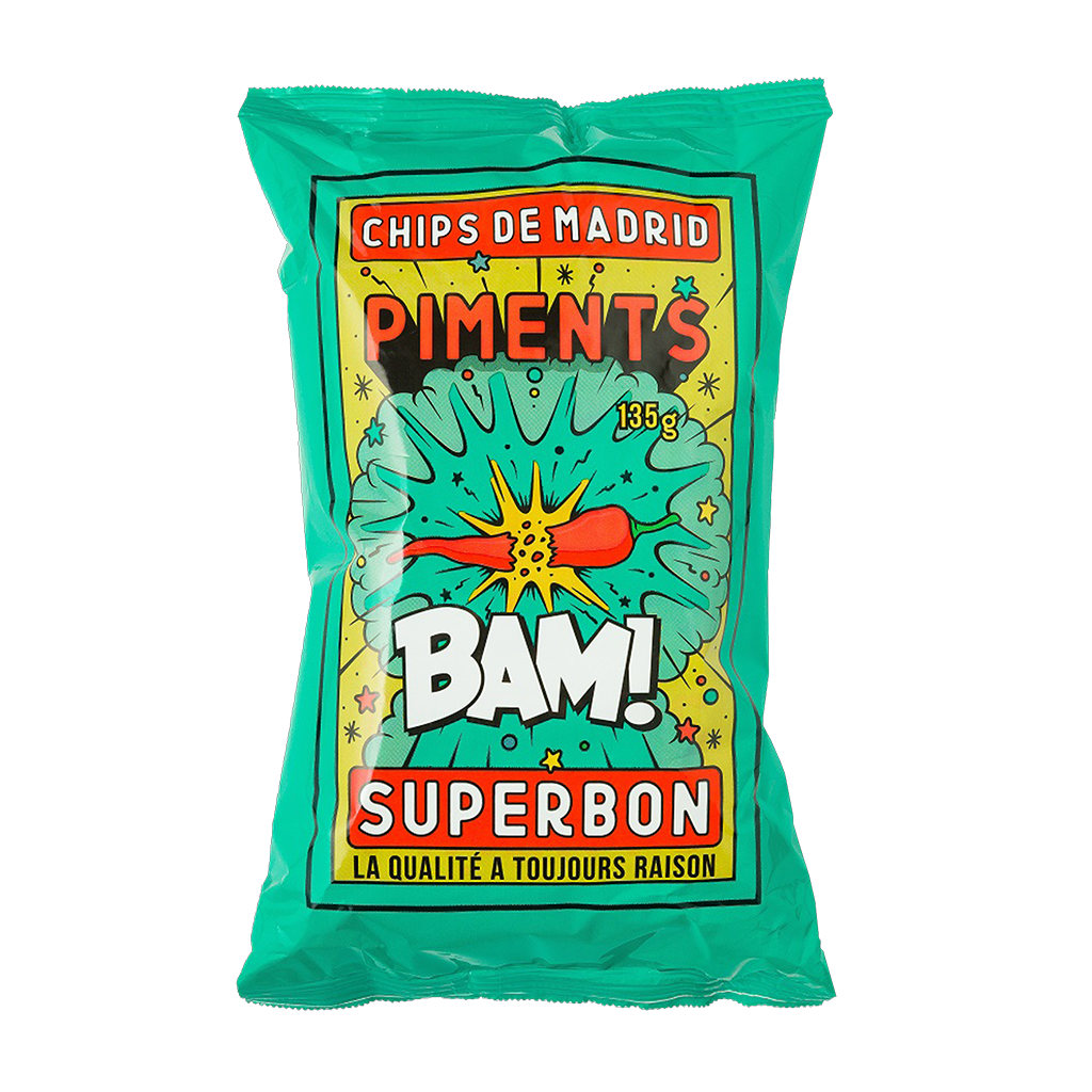 Superbon Chips Pimento 135g (4.8oz) sharing bags